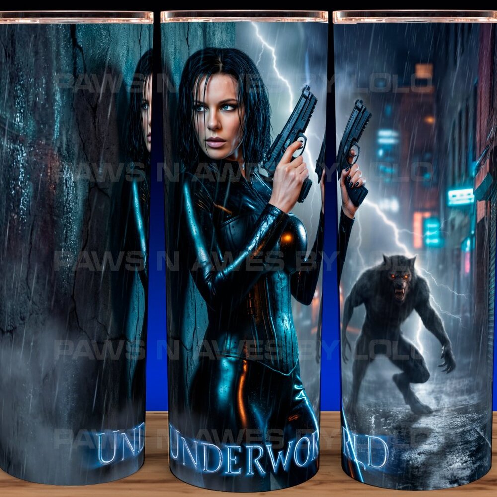 Underworld Rise of the Lycans Vampire Movie with Selene Cup Mug Tumbler 20oz